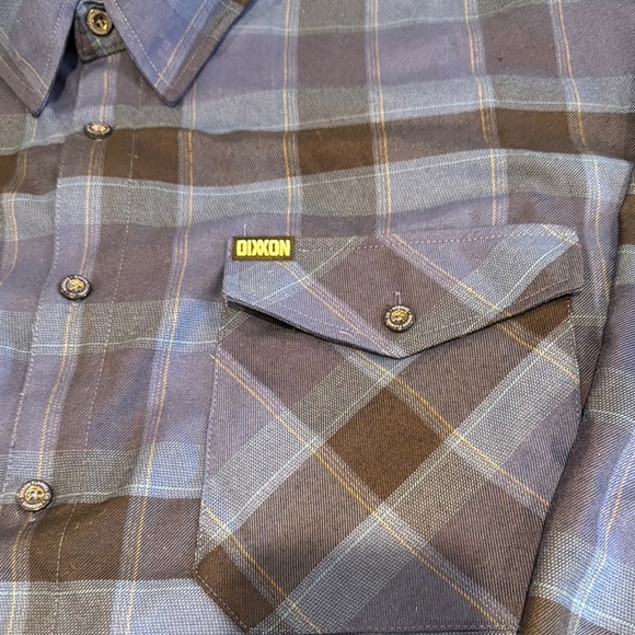 Dixxon Dawson Blue Plaid Men's Shirt size 5XL - Picture 3 of 4